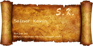 Seiner Kevin névjegykártya